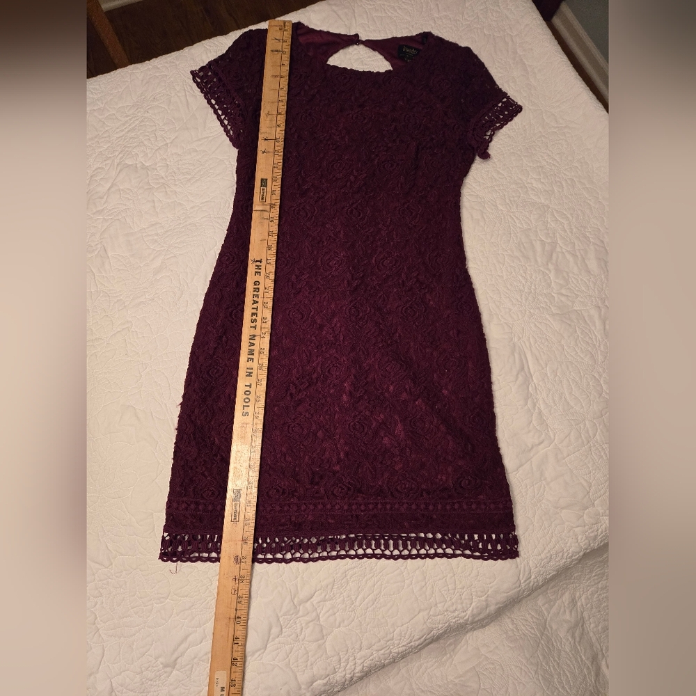 Laundry By Shelli Segal Purple Lace Dress